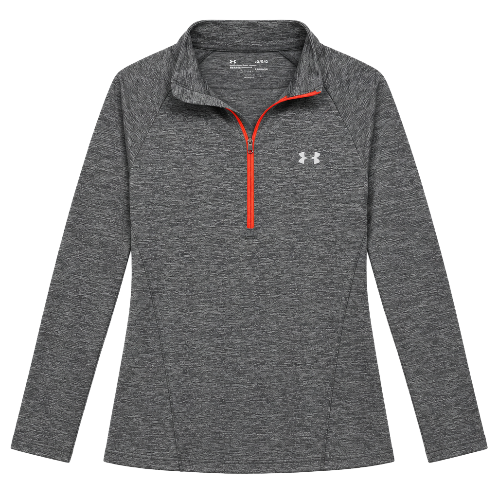 Under Armour Tech Twist 1/2 Zip Long Sleeve Size LG Gray HeatGear 1