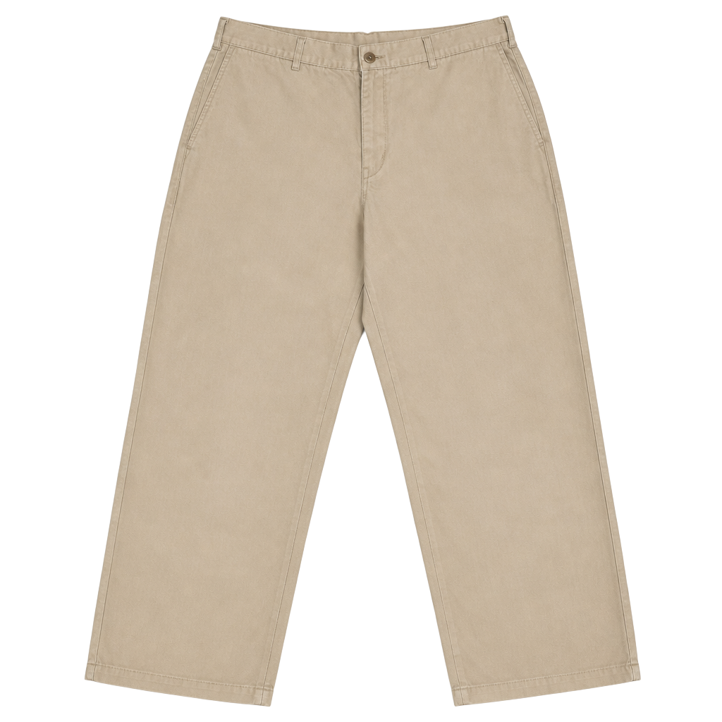 LL Bean Chino Pants Mens 42x29 Khaki Double L Natural Fit Cotton Twill HA99 1