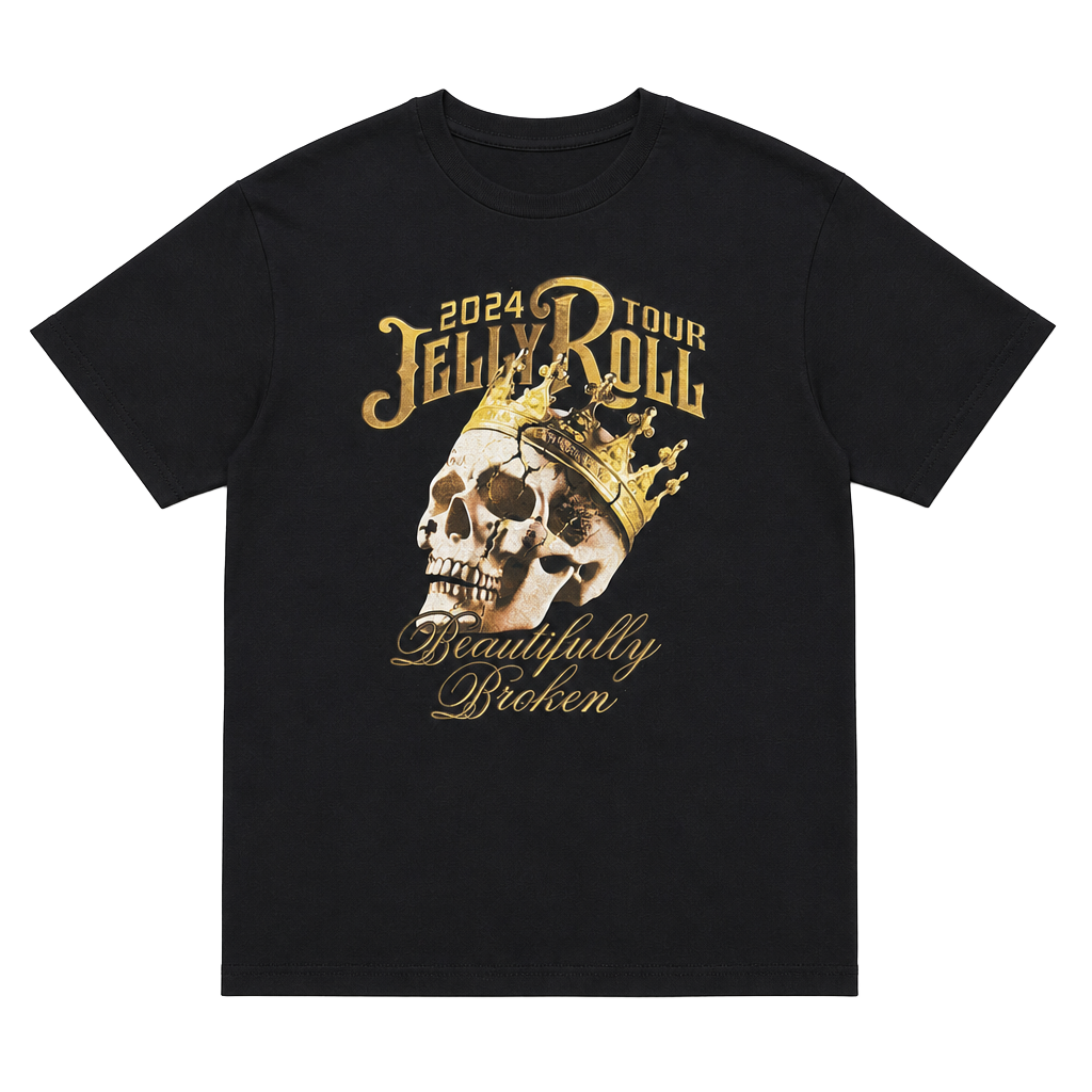Jelly Roll 2024 Beautifully Broken Tour T-Shirt Size XL 1