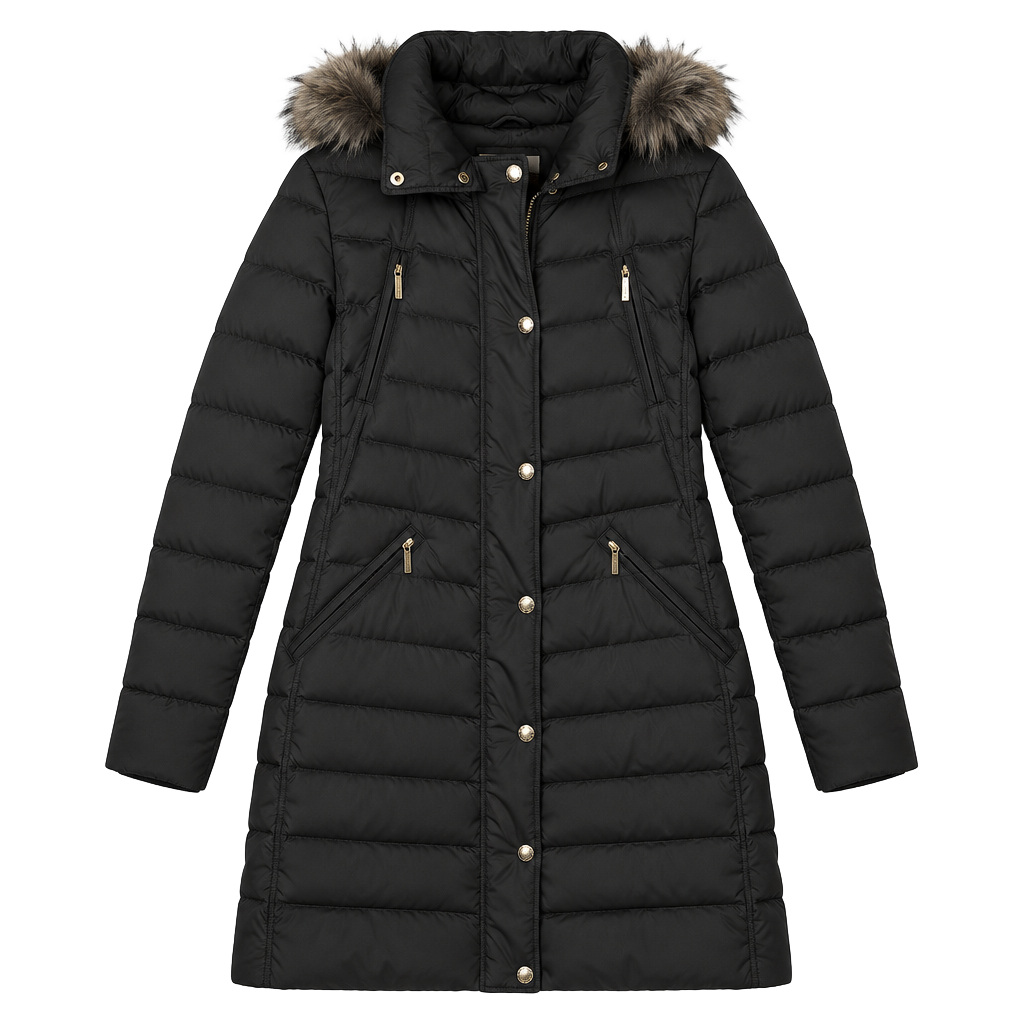 MICHAEL Michael Kors Down Puffer Coat Size S B
Faux Fur Hood 1