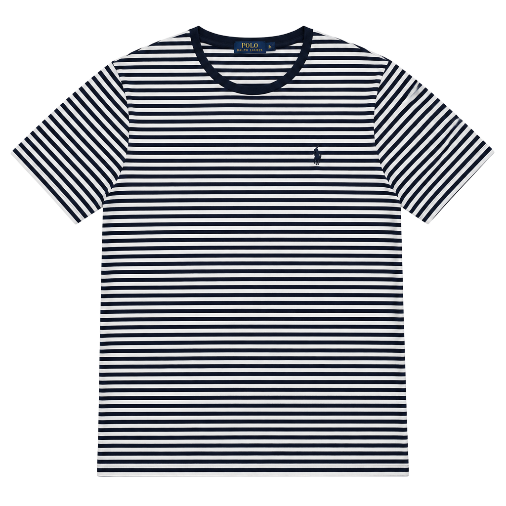 Polo Ralph Lauren Striped T-Shirt Size L Navy White Cotton 1