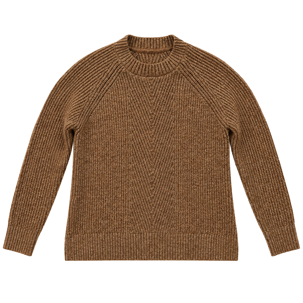 Womens L.L. Bean Mariner Shaker Sweater Crewneck Size M PET Brown 1