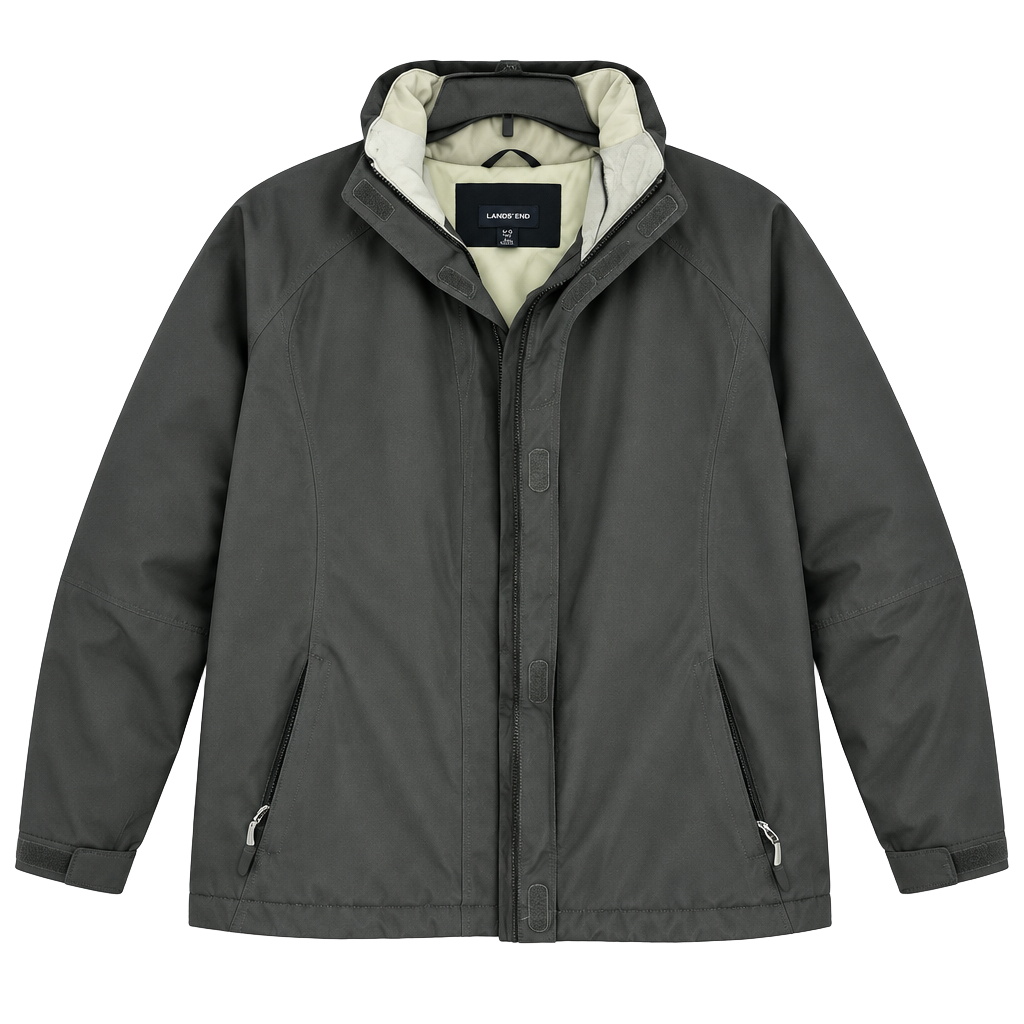 Lands' End Women’s Performance Puffer Jacket Black Size MP 10-12 1