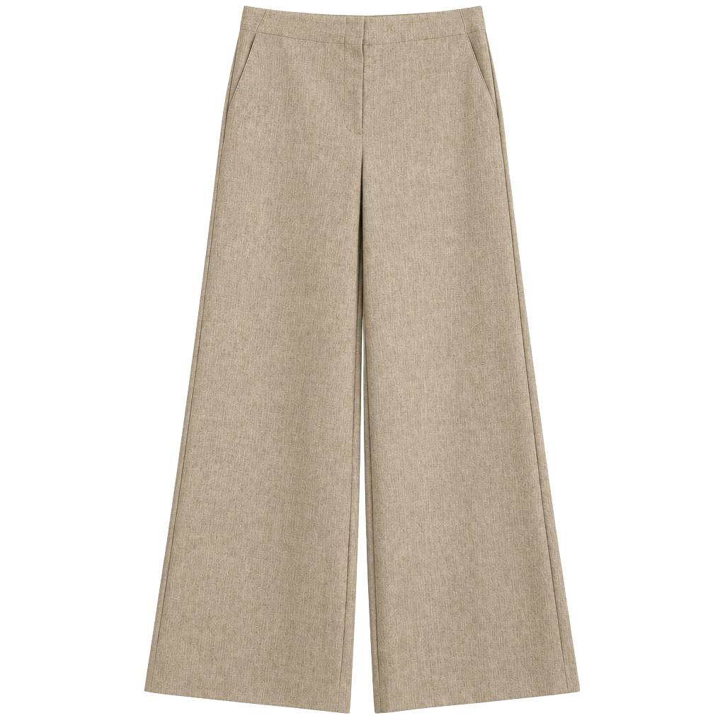 Theory Flat front Wide Leg Ponte Pants Beige Size 6 1