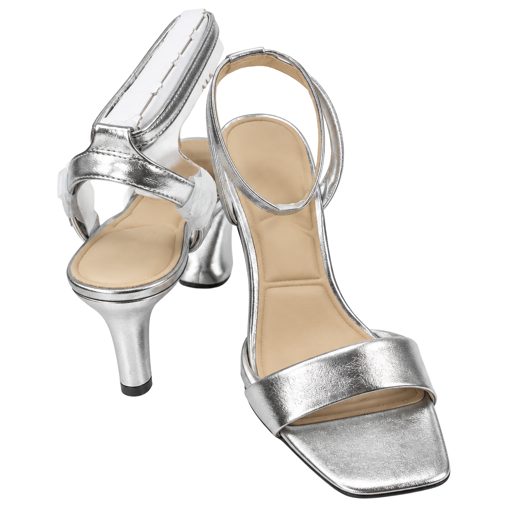 Aldo Leandra Heeled Sandal Silver 1