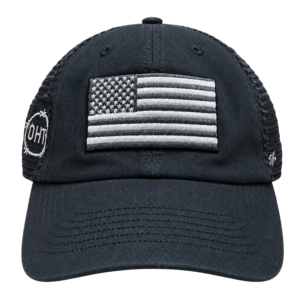 47 Brand Operation Hat Trick OHT Black Trawler Clean Up Trucker Hat 1