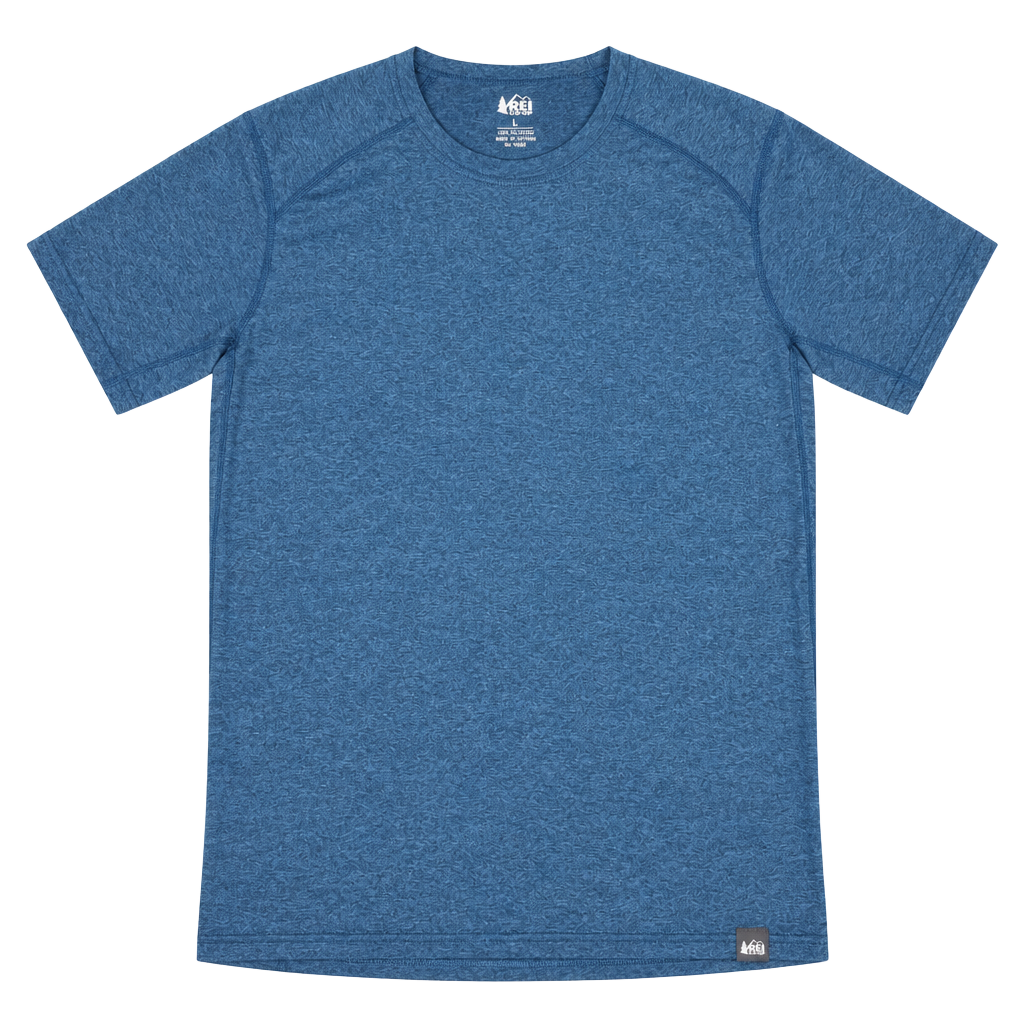 REI Co-op Athletic T-Shirt Size L Blue Heather Short Sleeve 1