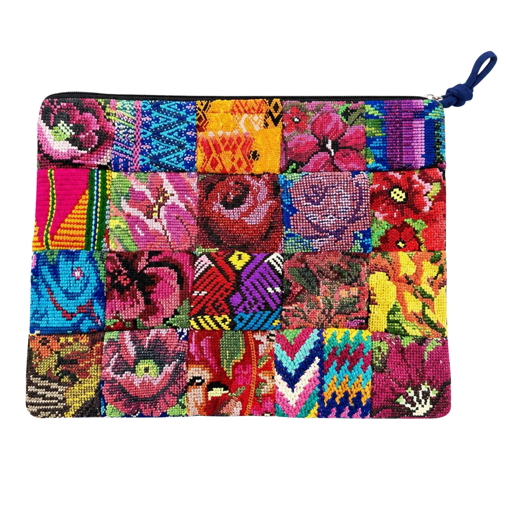NWT Lucia’s Imports Fair Trade Guatemalan Art Culture Beautiful Make Up Bag 11x8 1