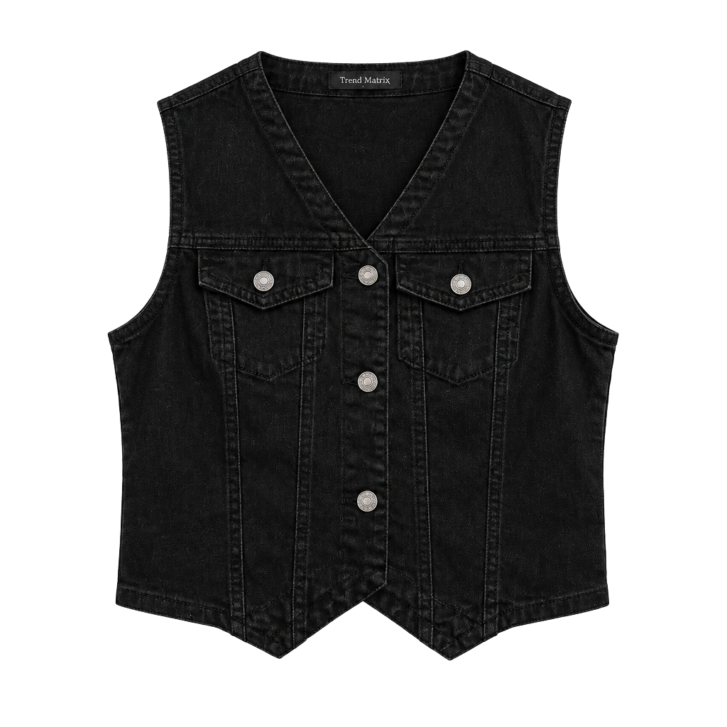 Denim Corset - Black 1