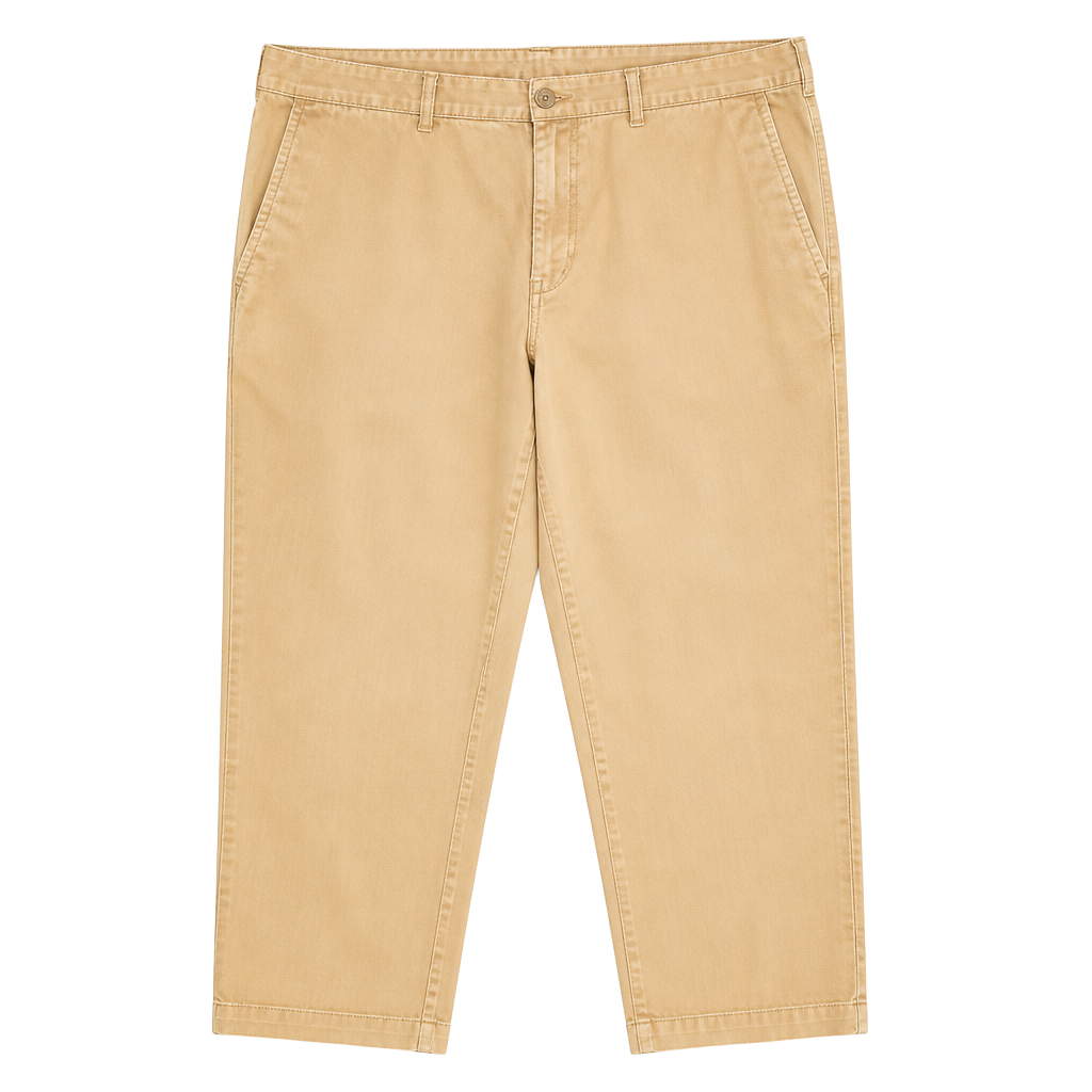 Eddie Bauer Men's Beige Chino Pants 40W Cotton Twill Straight Leg Regular 1