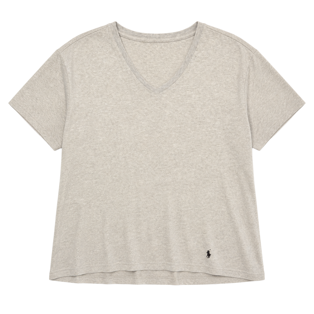 Polo Ralph Lauren Men's Classic Fit V-Neck Cotton Logo Tee Gray XL 1