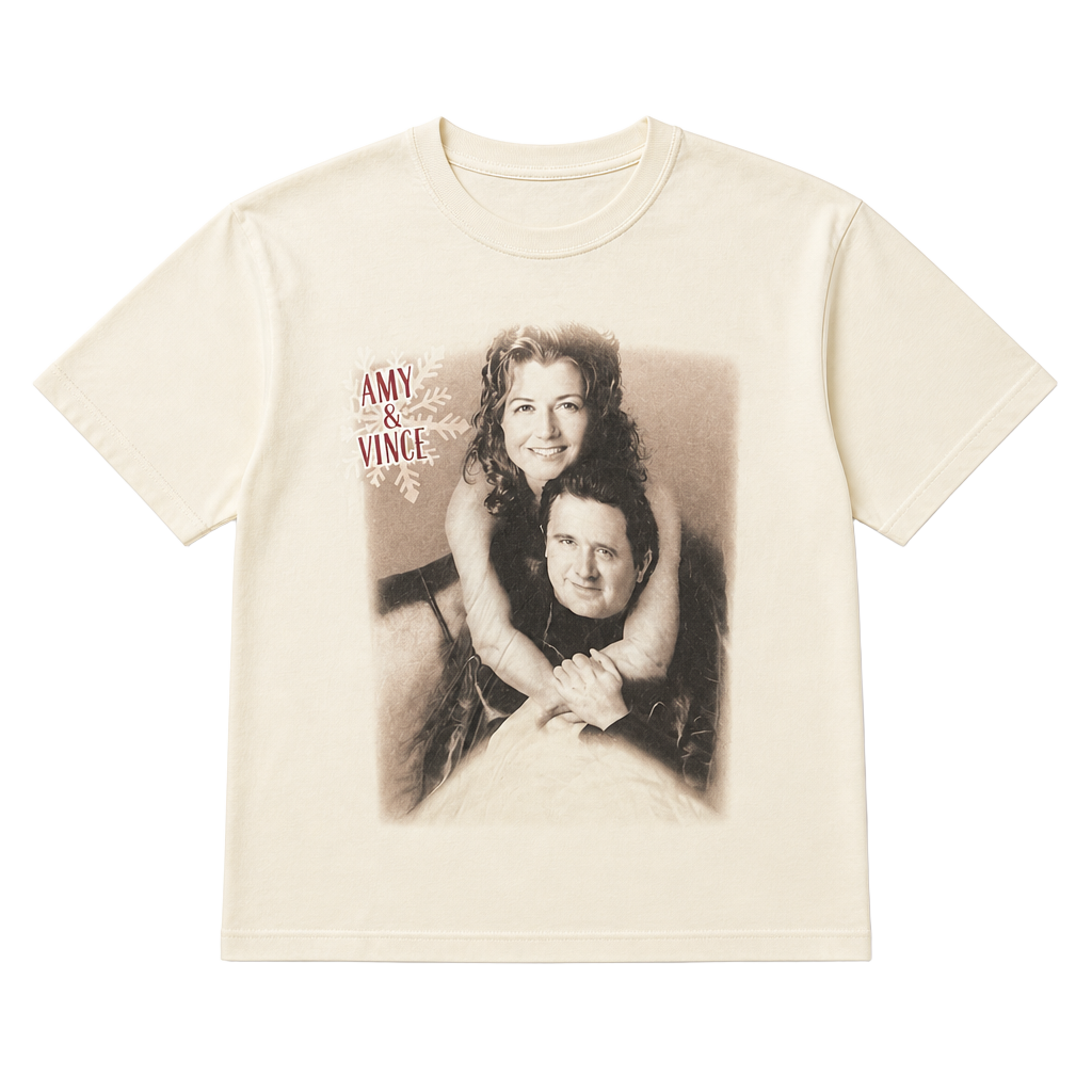 VTG Amy Grant Vince Gill Christmas Tour T Shirt White Country Music Tour Promo 1