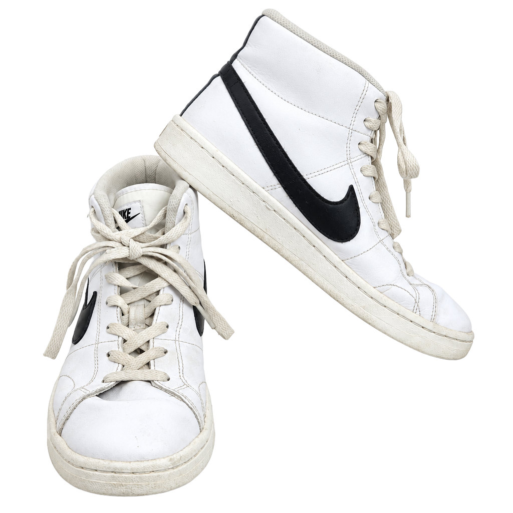 Nike Court Legacy Mid Size 8 White Black Sneakers CQ9179-100 1