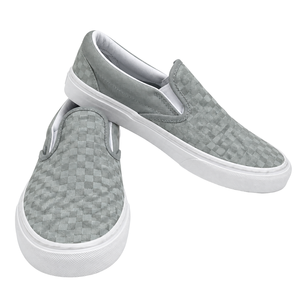 Vans Checkerboard Slip-On Gray Suede Shoes 1