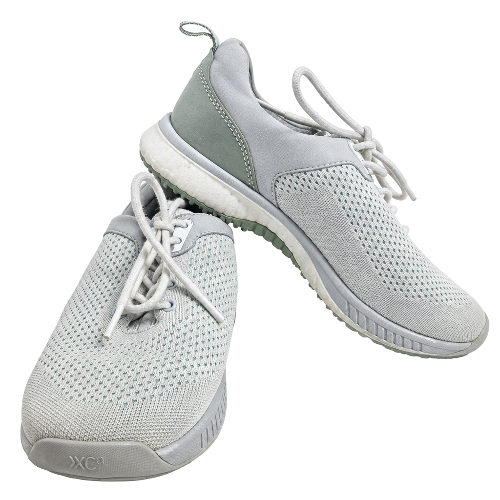 J&M Collection XC4 Sneaker White Grey Mesh Golf Shoes 1