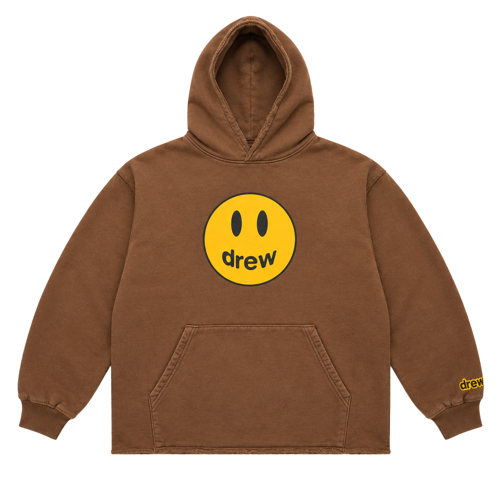 drew house Mascot Deconstructed Hoodie Size S Brown 1