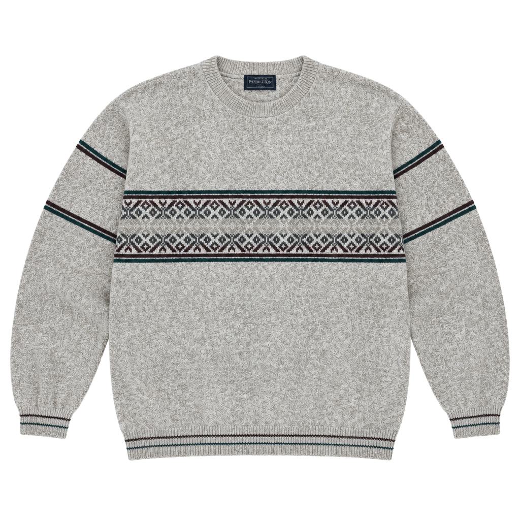 Susquehanna Trail Sweater Size 1XLT Beige Fair Isle Knit Crewneck Pullover 1