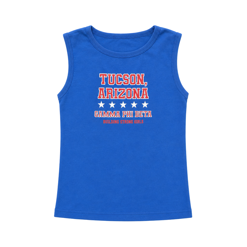 The Greek House Gamma Phi Beta Tucson Arizona Sorority Sleeveless Tank Top 1