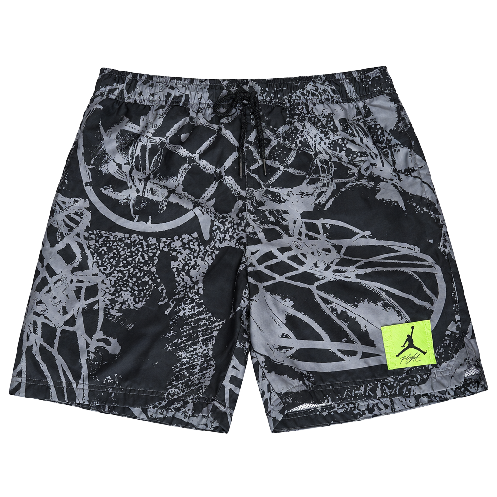 Jordan Men’s Shorts Size M Black Gray Basketball Net Print CZ4749-010 1