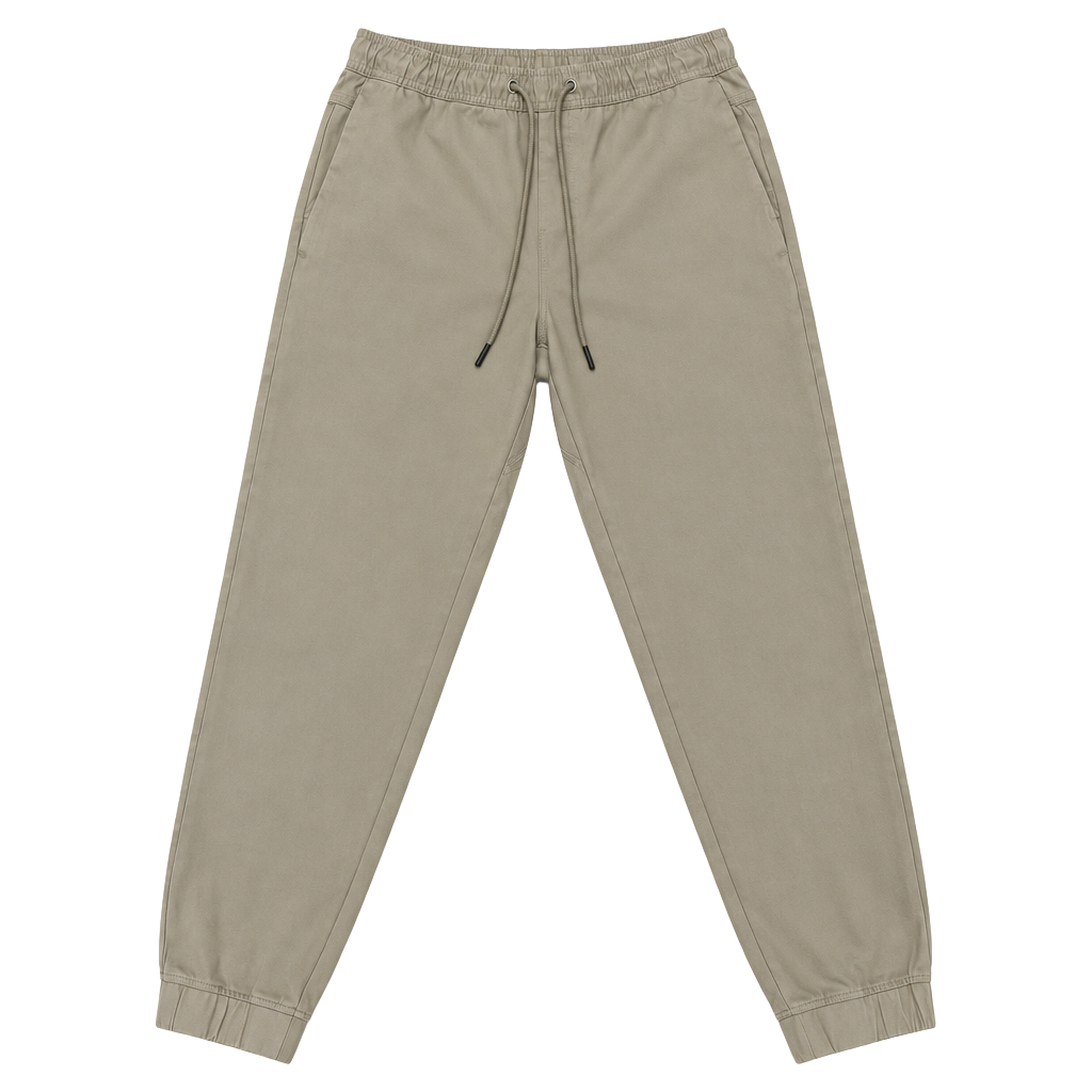 Bylt Premium Basics Drop-Cut Jogger Size XL Taupe Drawstring Pants 1