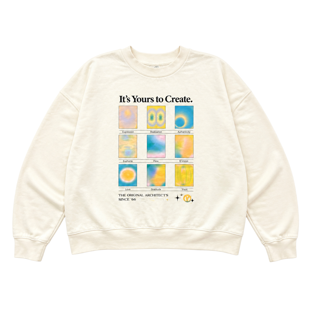 Vans It's Yours To Create Aura Graphic Crewneck Sweatshirt Cream 1