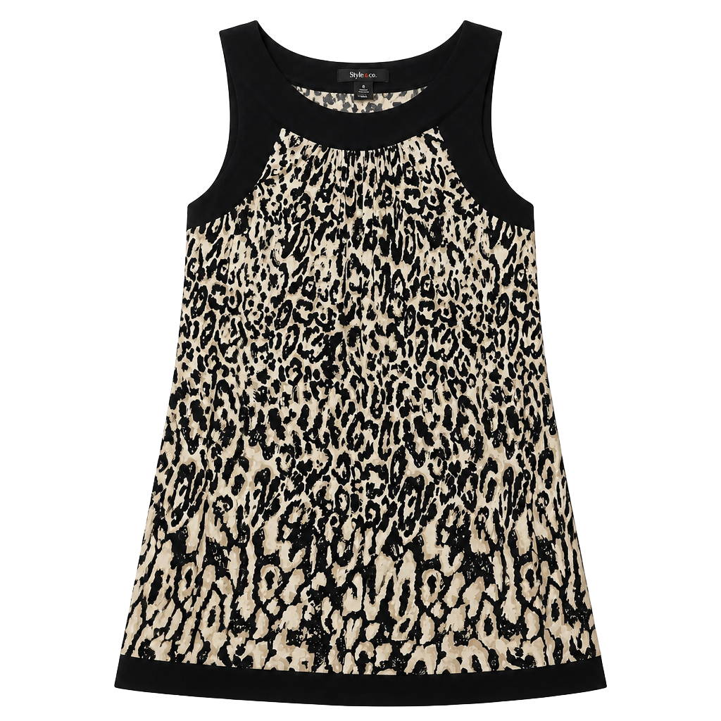 Style & Co. Leopard Print Sheath Midi Dress 1
