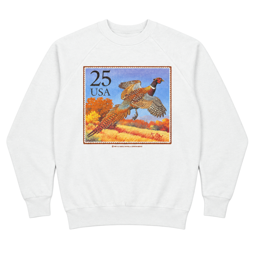 Xpres Knits Vintage 1988 US Postal Service Pheasant Stamp Sweatshirt Size L 1