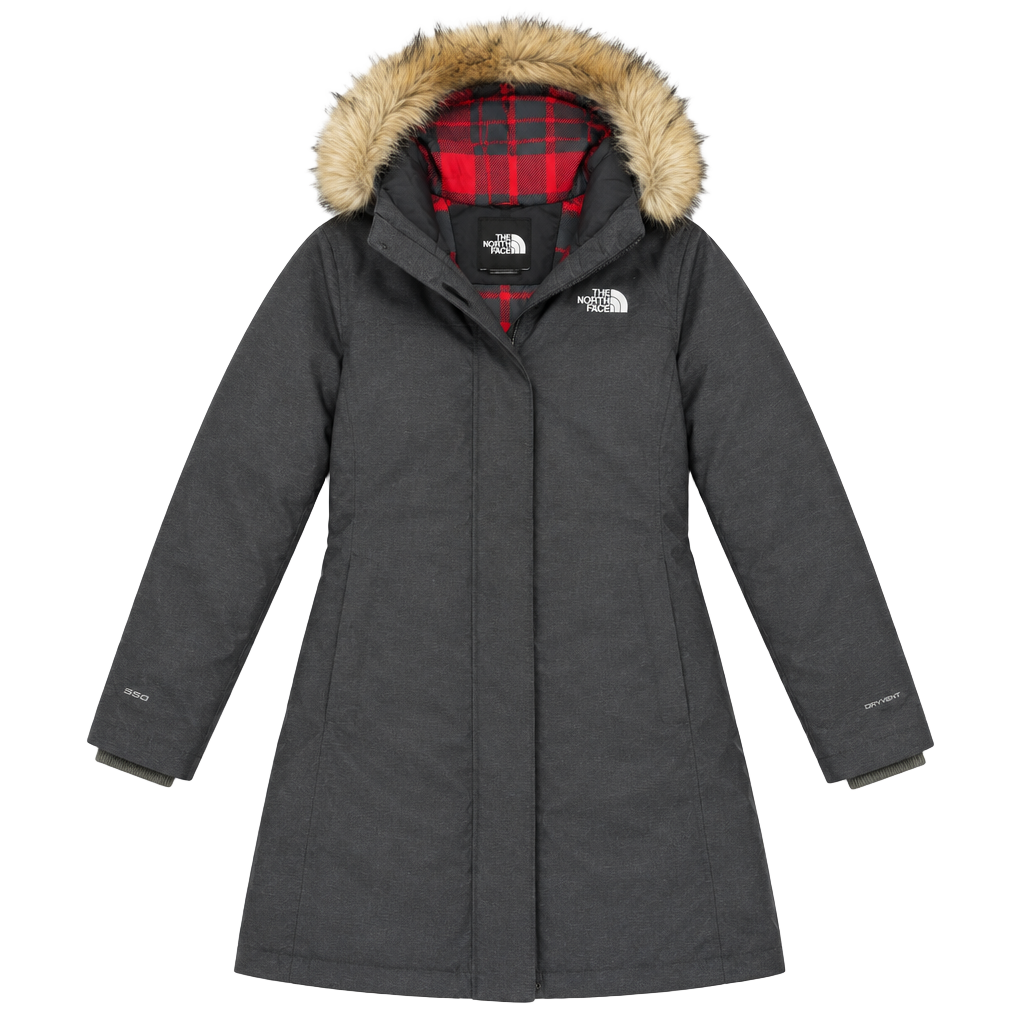 The North Face Arctic Parka Down Jacket Size S Black Faux Fur 1