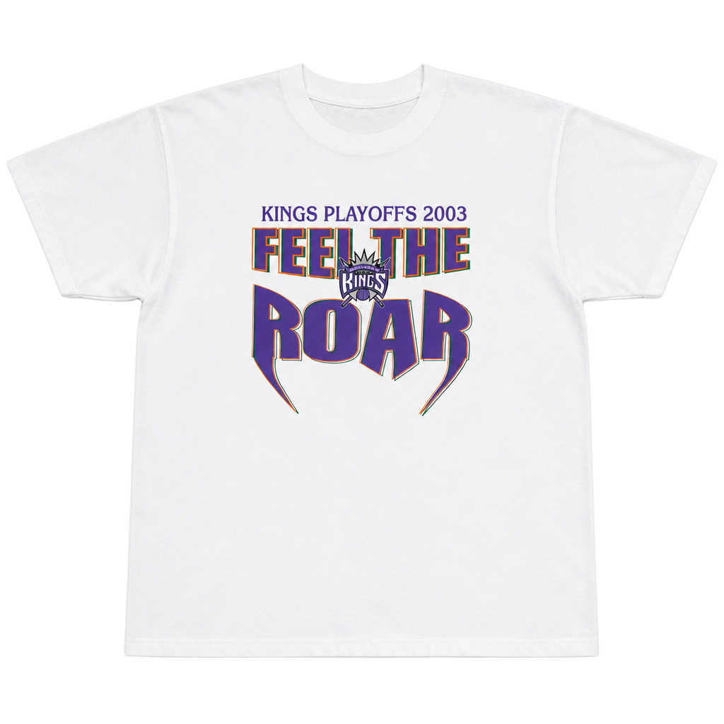 Vintage 2003 Sacramento Kings NBA Playoffs Feel The Roar Pepsi Promo T-Shirt XL 1