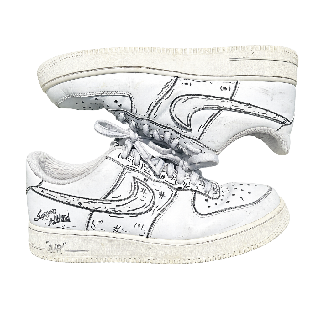 Custom Cartoon Hand-Painted Nike Air Force 1 Low Sneakers 1