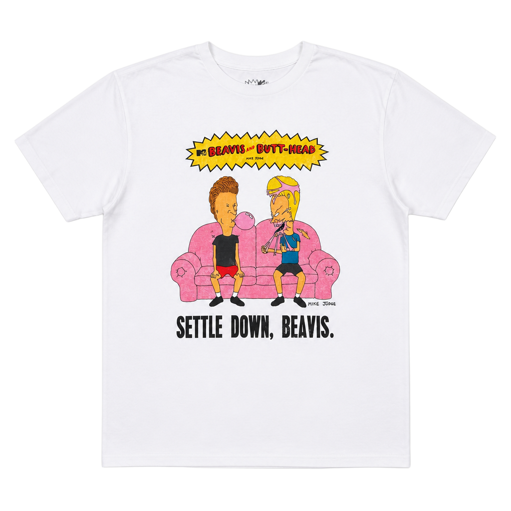 Beavis and Butthead Settle Down Beavis US Tour 1996 Graphic Tee 1