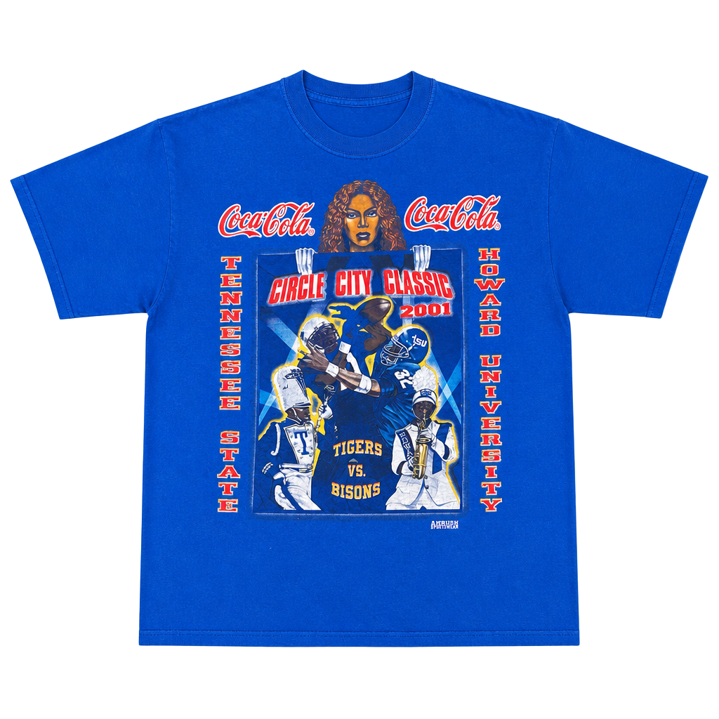 Vintage 2001 Coca-Cola HBCU Football Shirt Tennessee State vs Howard University 1