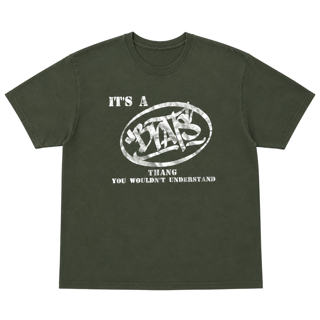 Brats It's a Divas Thang Graphic T-Shirt Dark Green Size 2XL 1