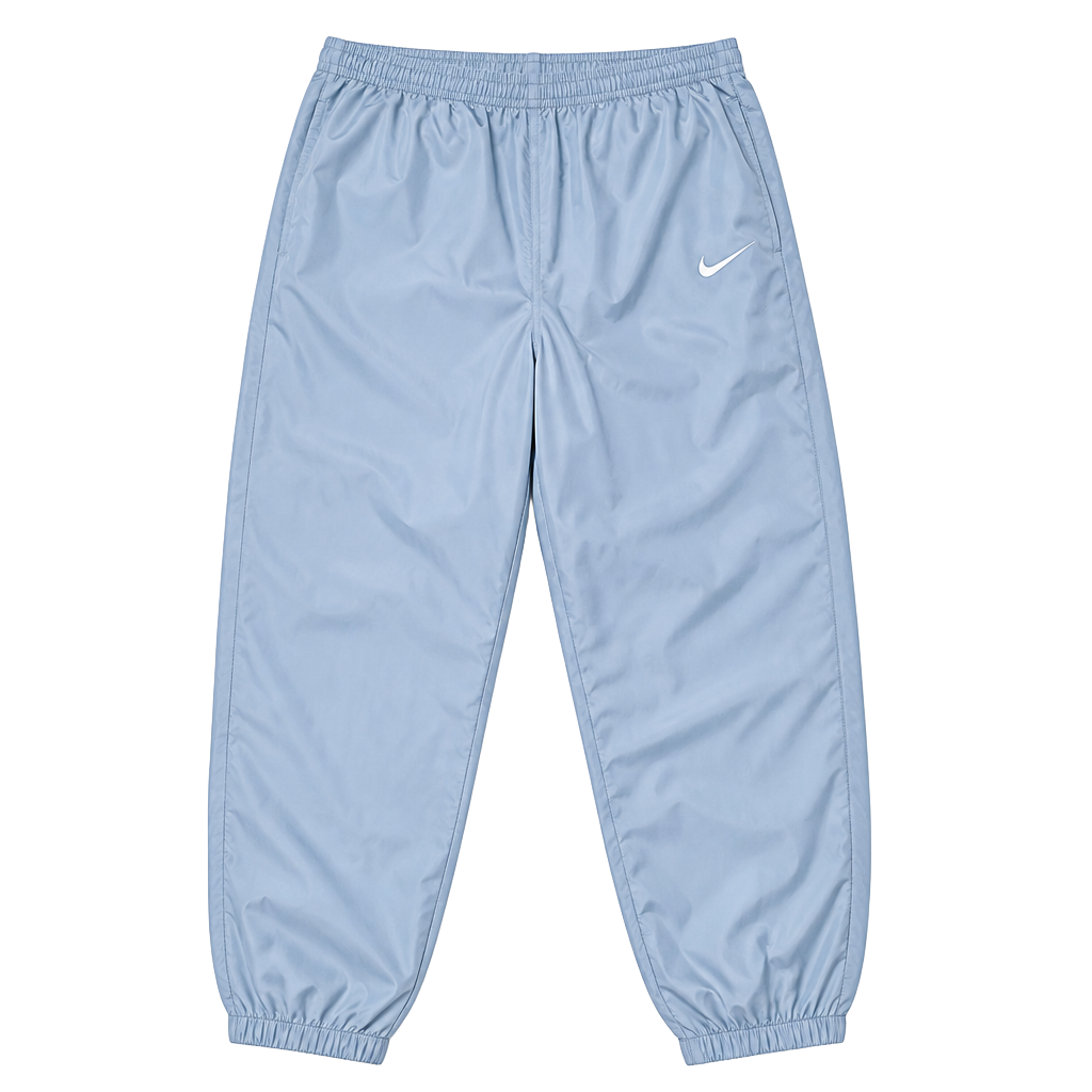 Nike Vintage Nylon Track Pants Grey Elastic Cuffs Size M 1
