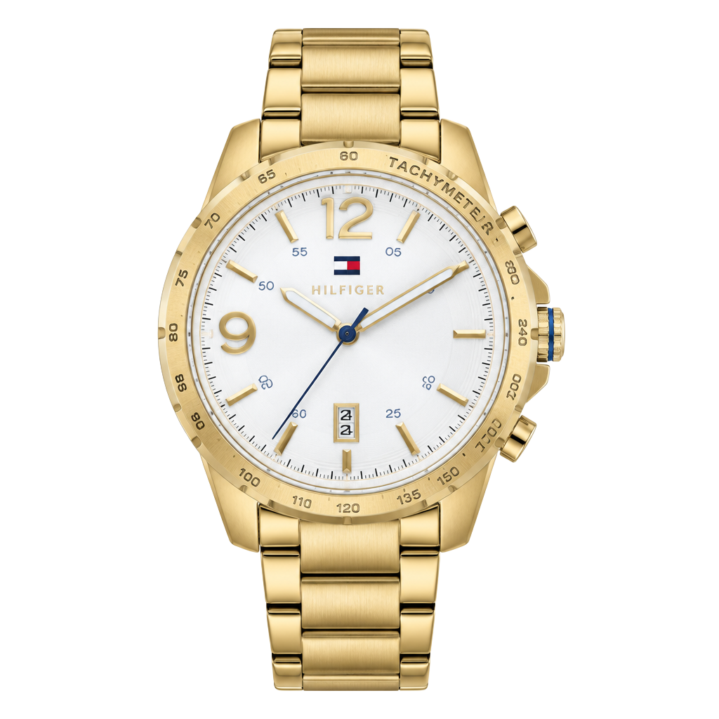 Tommy Hilfiger Sport Watch Gold Tone White Dial TH.294.1.34 1