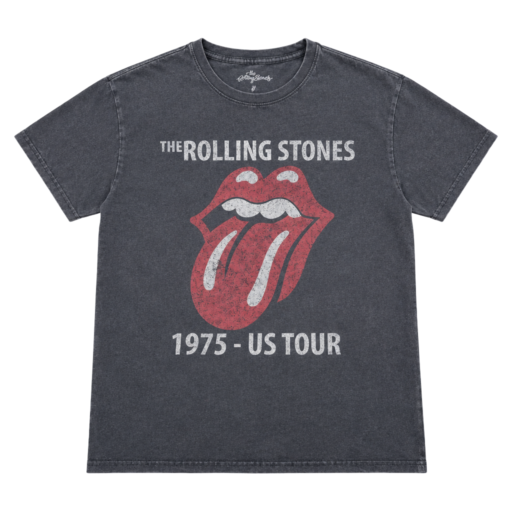 VTG The Rolling Stones 1975 US Tour Graphic T-Shirt Size XXL 1