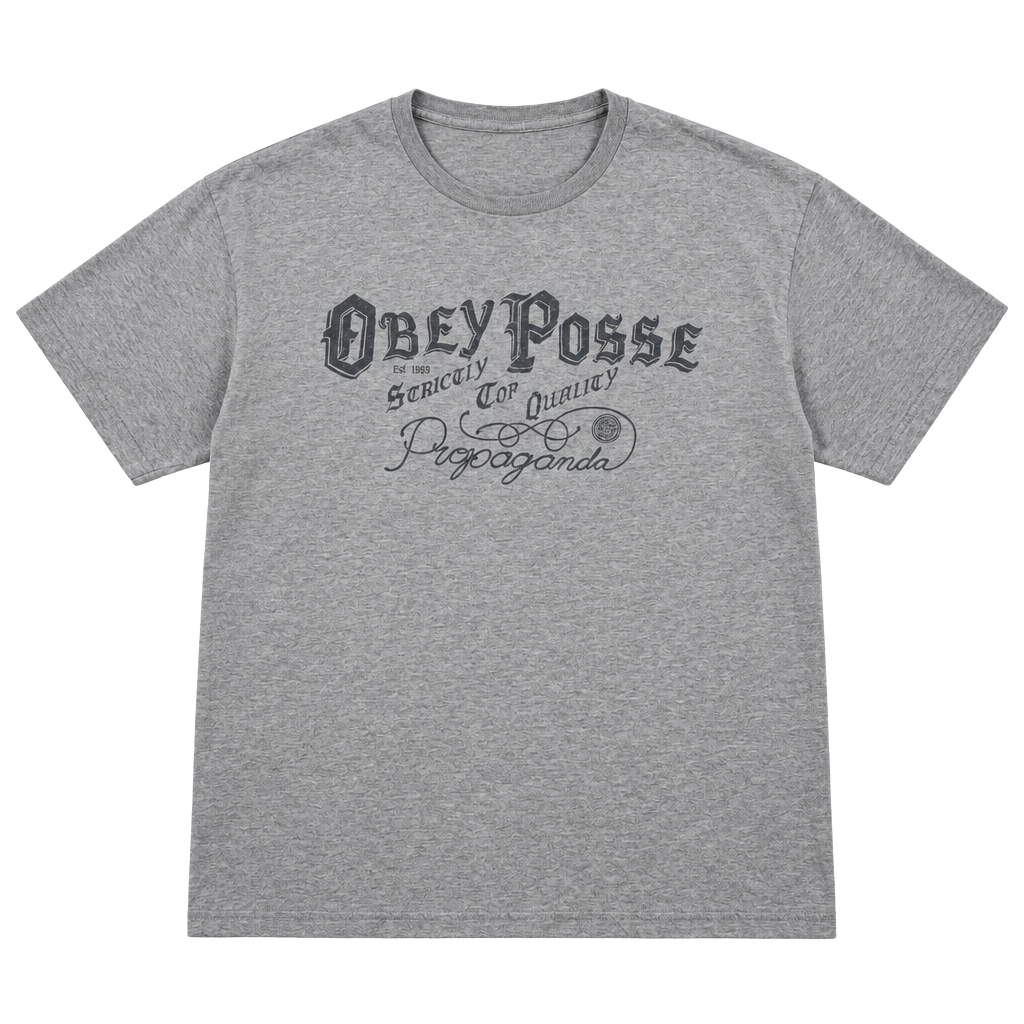 Obey Posse Graphic T-Shirt Size XL Grey Propaganda Top 1