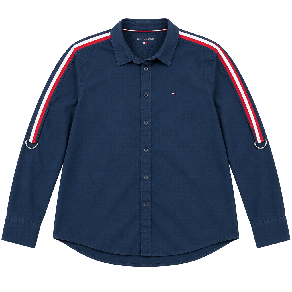 Tommy Hilfiger Women’s Shirt Flag on Long Sleeve Button Down Size Adult ..., 1