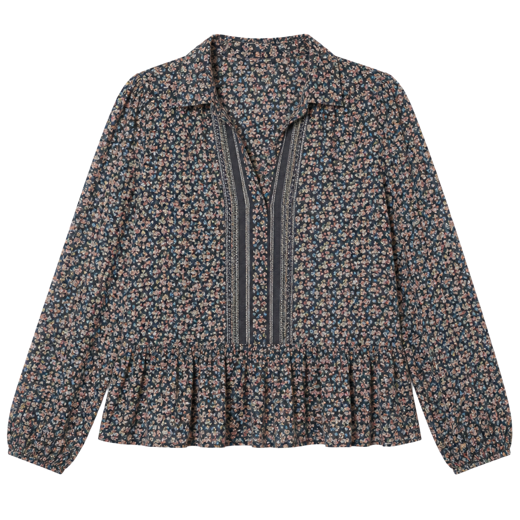Antropology Maeve Janie Flounced Peasant Blouse 1