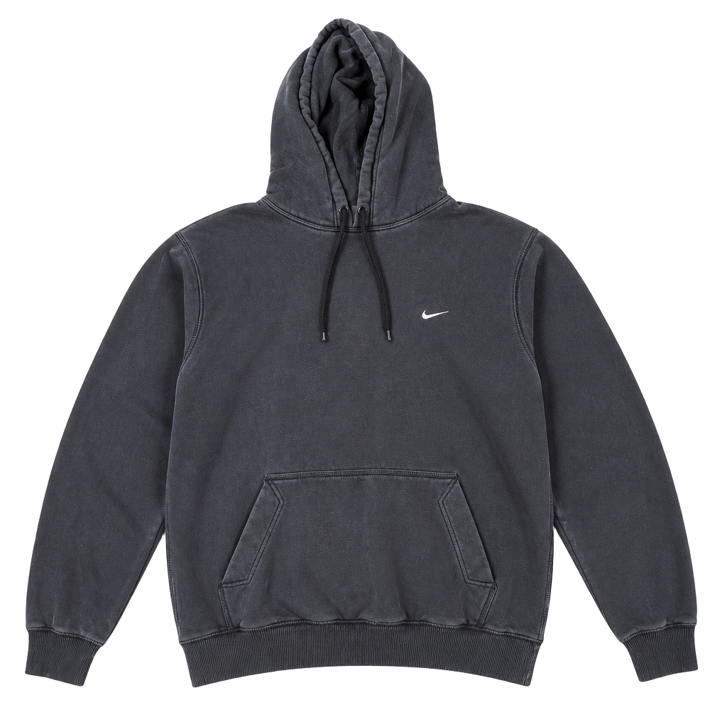 Nike Faded Black Mini Swoosh Hoodie Size Large 1