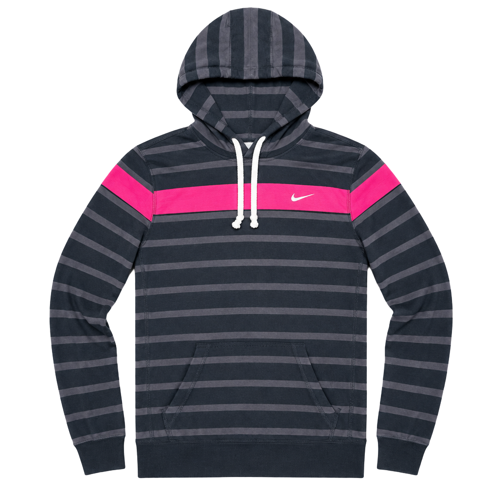 Nike Striped Hoodie Size S Gray Pink Pullover The Athletic Dept 1