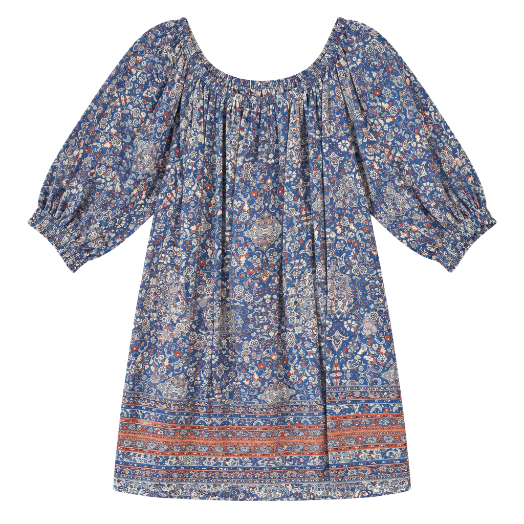 Woman Top Size 2X Blue Floral Blouse
1