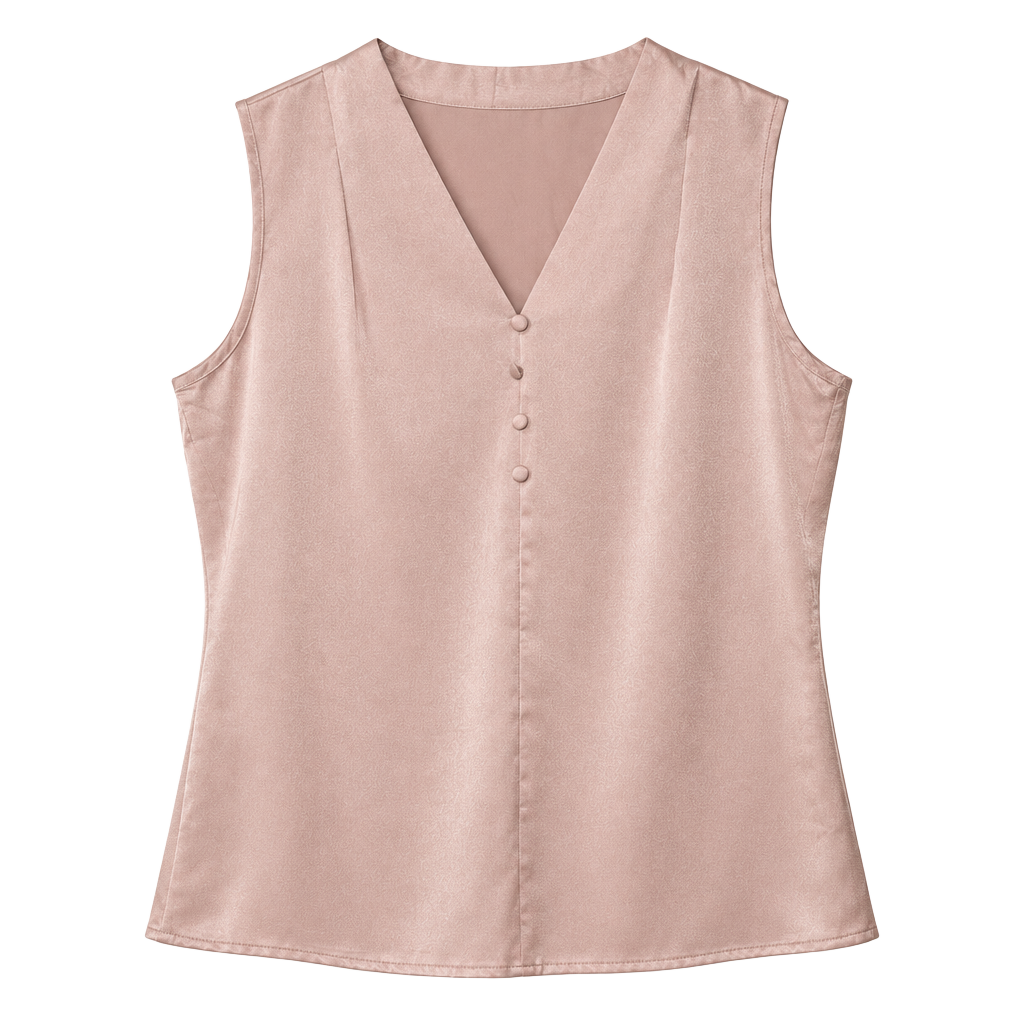 B Collection by Bobeau Blouse Size L Pink Sleeveless V-Neck Top 1