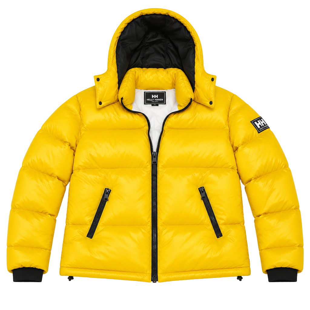 Rebel Minds Puffer Jacket Size S Yellow Hooded 1