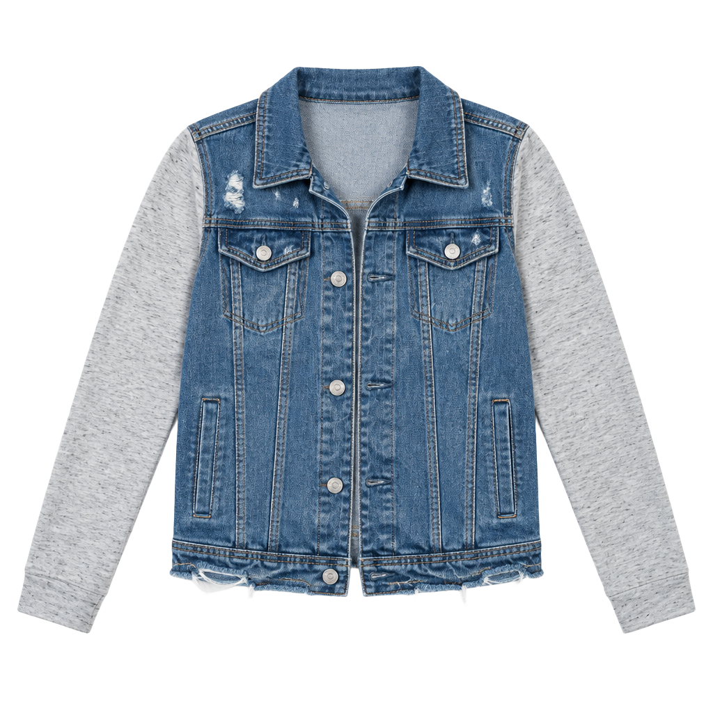 Hollister Denim Hooded Jacket Size S Distressed 1