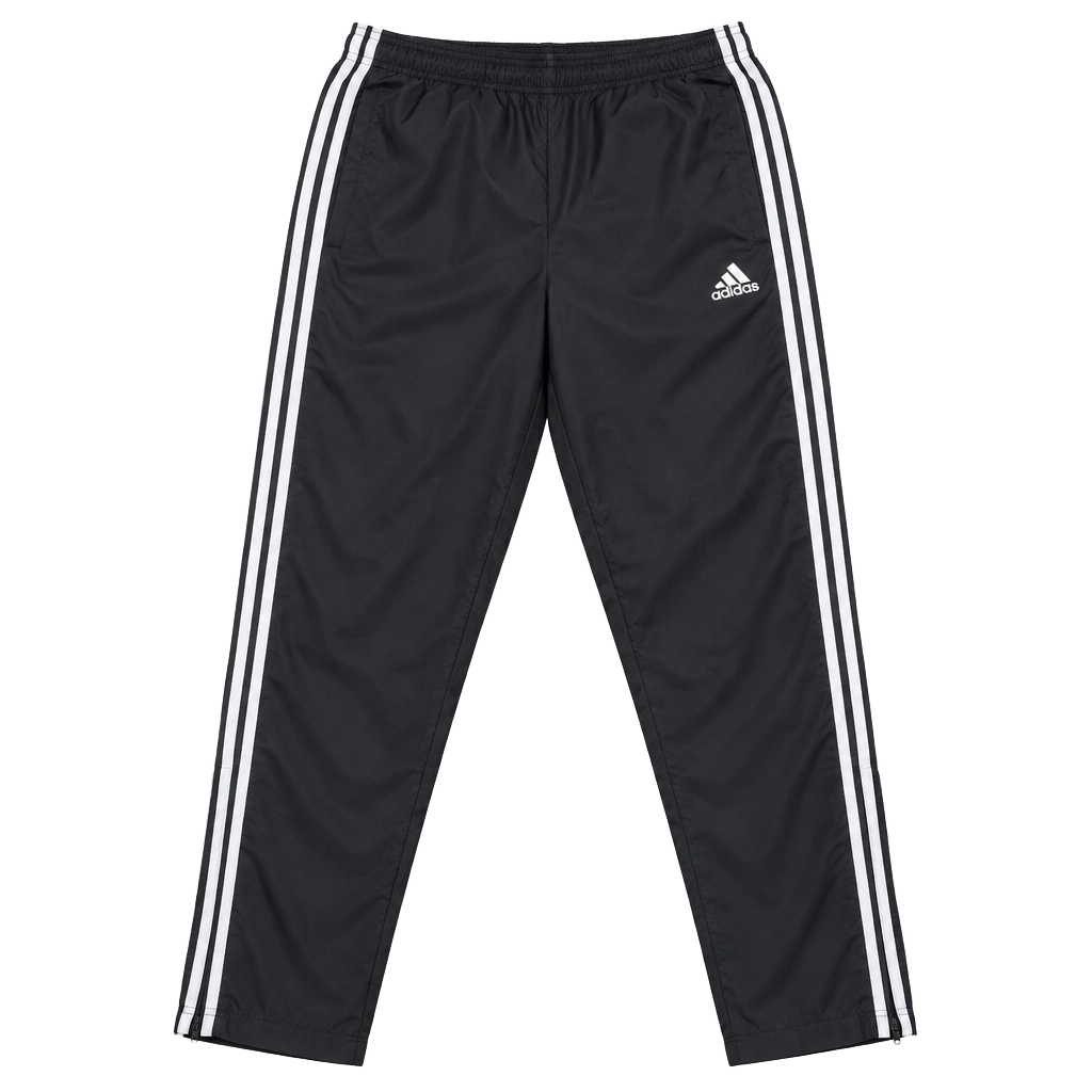 Adidas Track Pants Size S Black Nylon 3 Stripes 1