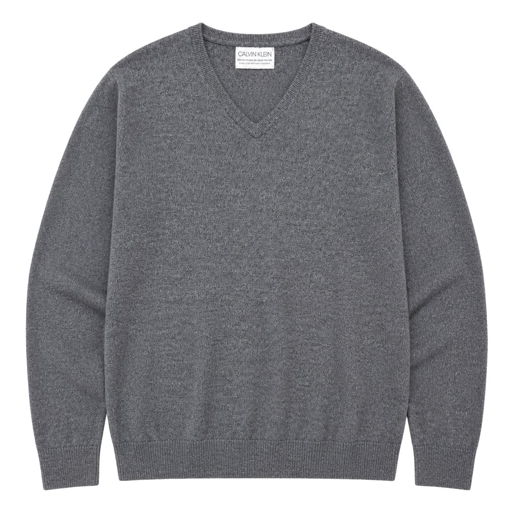 Calvin Klein Men's Extra Fine Merino Wool V-Neck Sweater 1