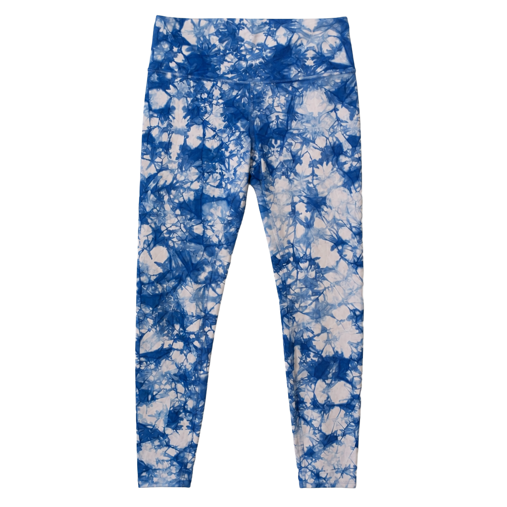 Lululemon Wunder Under Pant Hi-Rise Shibori Varsity Blue White Size 2 Bin J 1