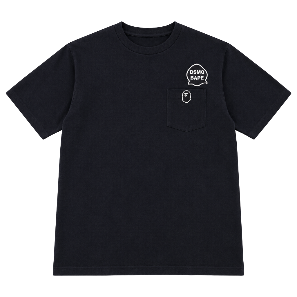 BAPE x DSMG Dover Street Market Ginza Pocket Tee Black 1