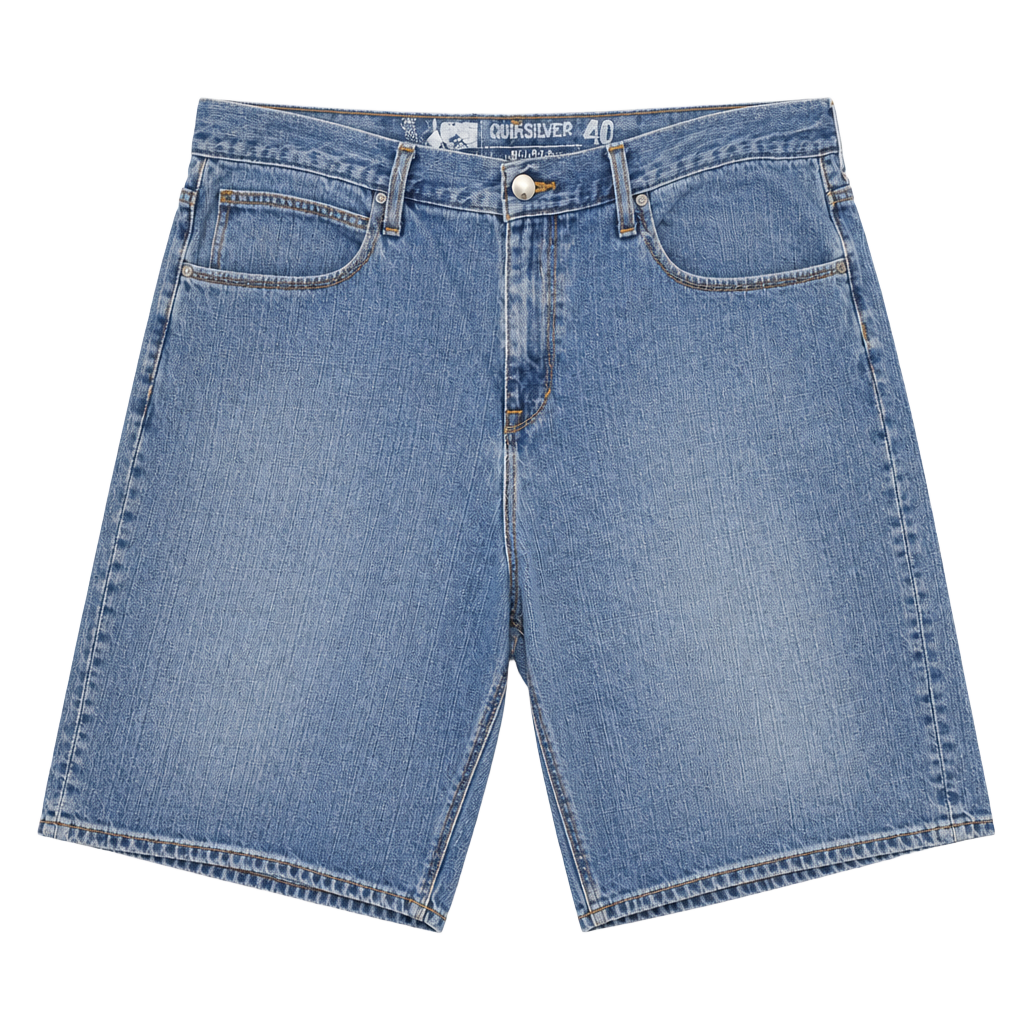 Vintage Quiksilver Men's Regular Fit Baggy Denim Jorts Size 40” (OF) 1